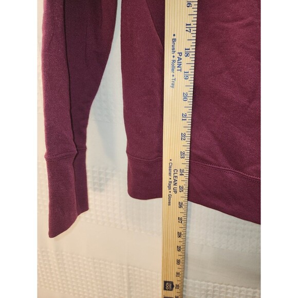 Champion Sweatshirt Womens Sm Crewneck Pullover Burgundy Logo Fleece - Picture 5 of 8